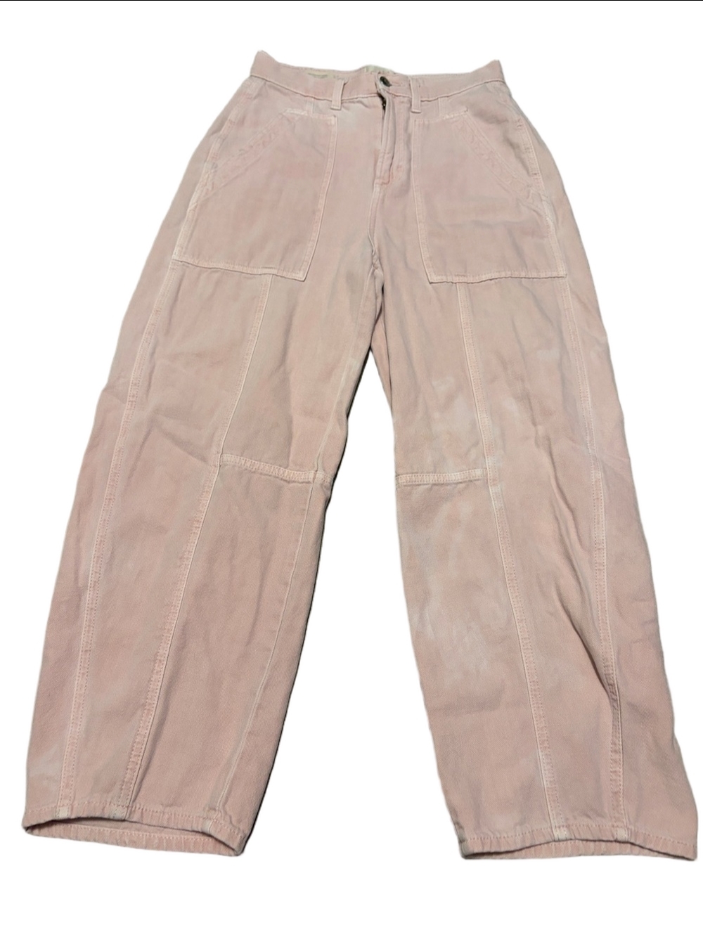 Universal Thread Pink High Rise Easy Barrel Leg Jeans Size 4 - Picture 1 of 8